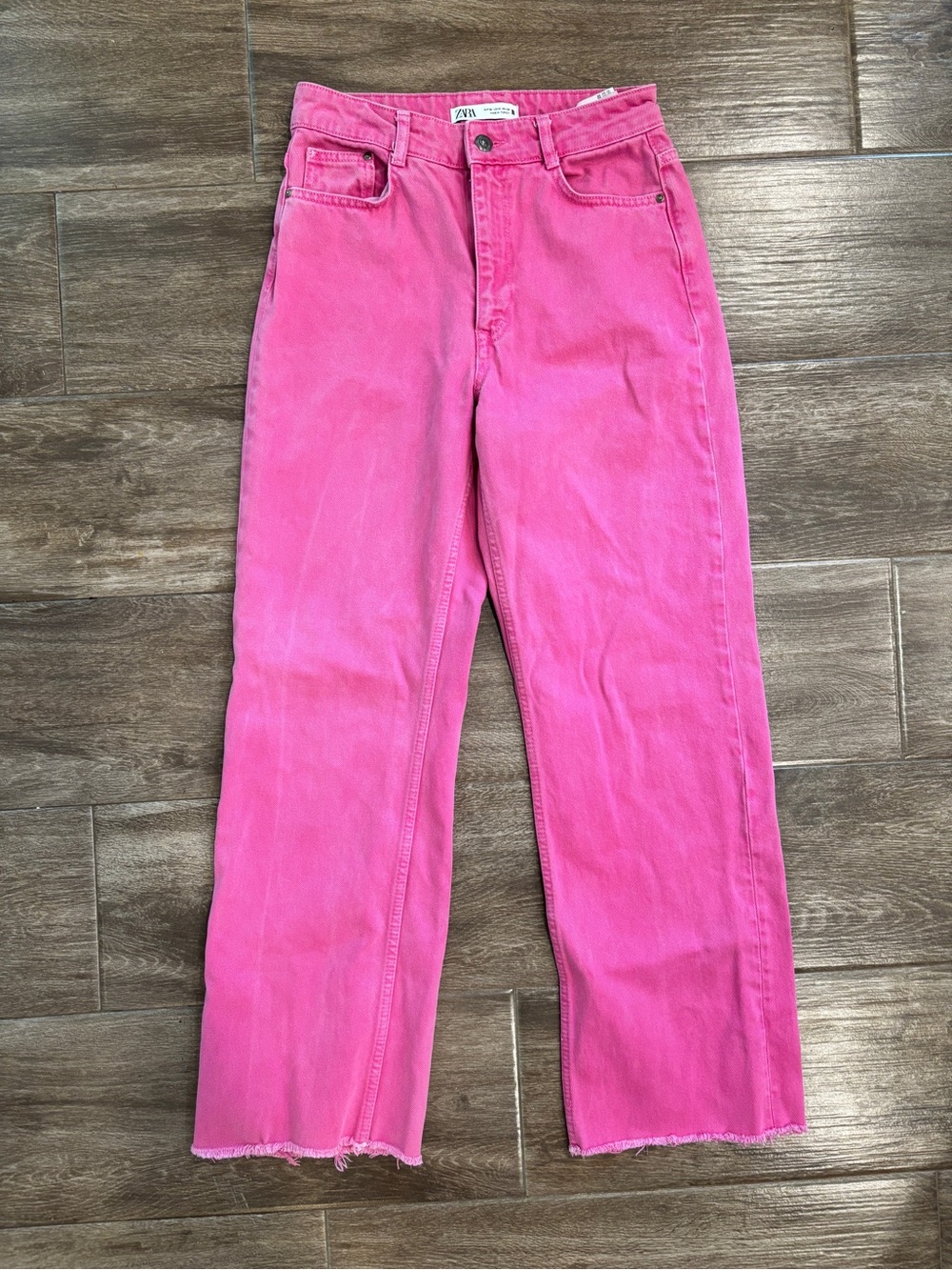 Zara Pink Wide-Leg Jeans
